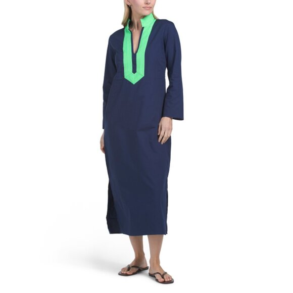 SAIL TO SABLE Other - SAIL TO SABLE Navy Multi Signature Long Sleeve Caftan